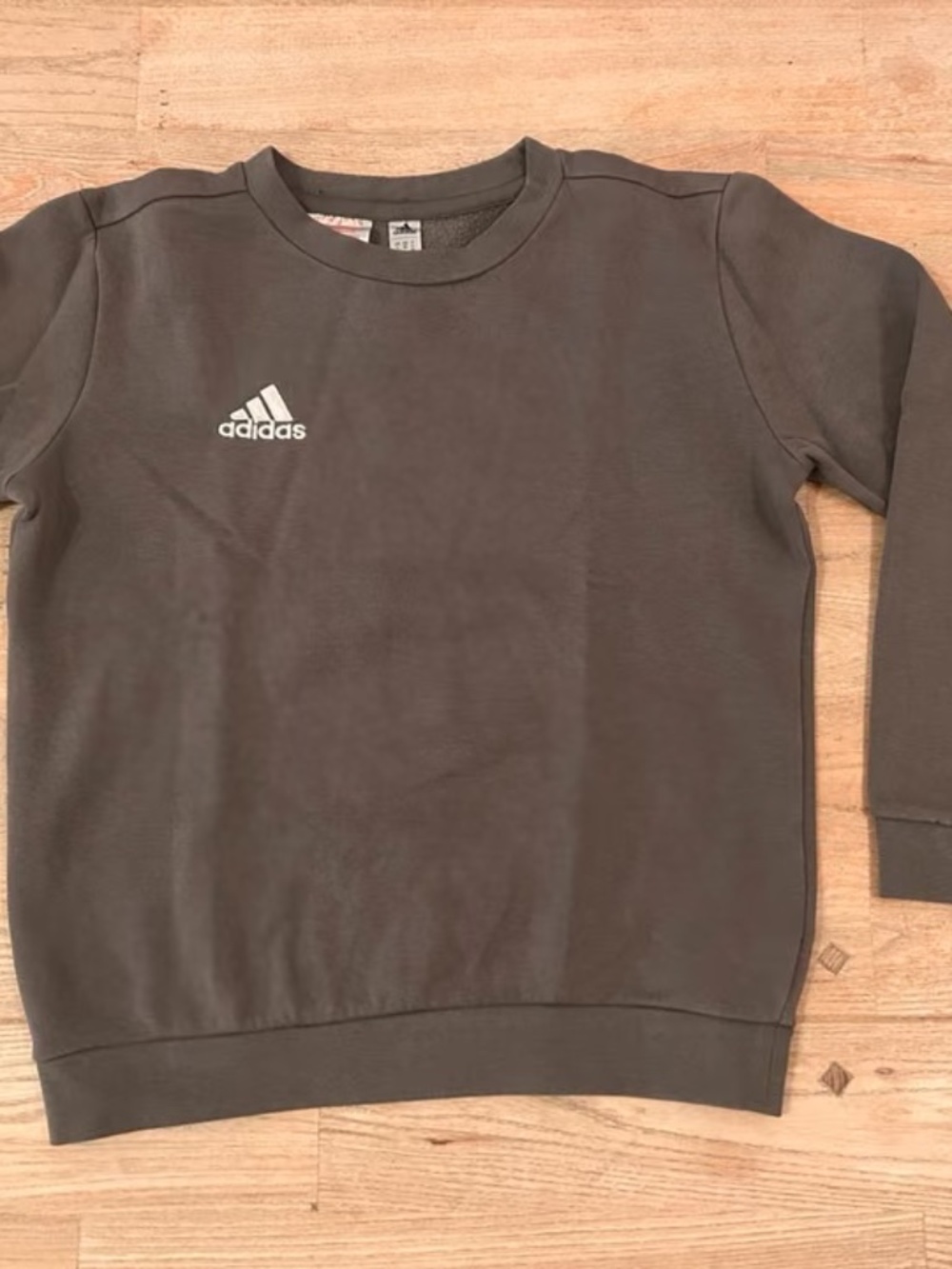 Adidas Entrada Crewneck Sweatshirt — Gray, US Kids 8